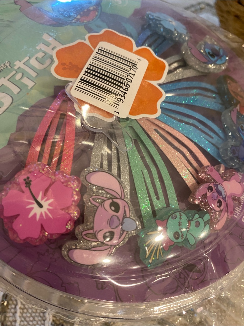 Disney Stitch 8pc Flower Snap Hair Clips - Blue, Teal, Pink, Purple - Picture 9 of 10